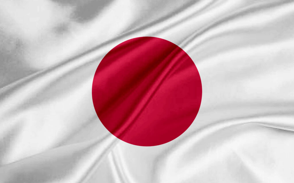 national flag japan flying effect